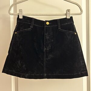 PAIGE Janelle Skirt in Onyx Rich Velvet